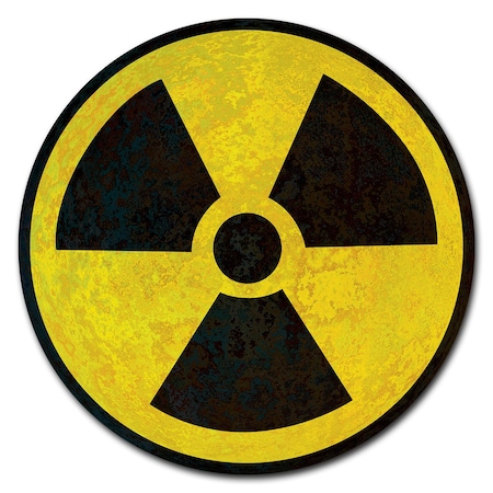 Radioactive Circle Vinyl Laminated Decal